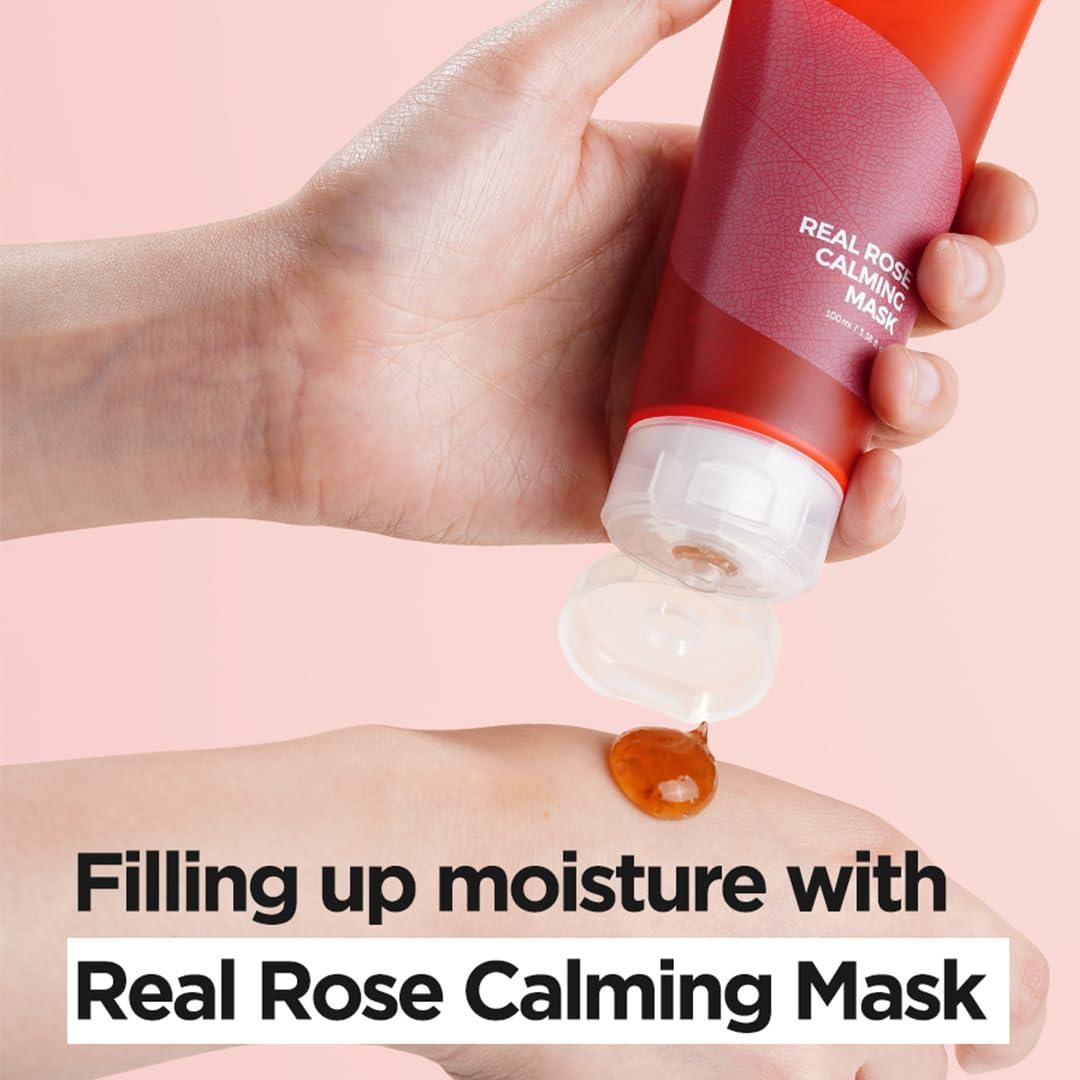 Isntree Real Rose Calming Mask 100ml Korean skincare product image
