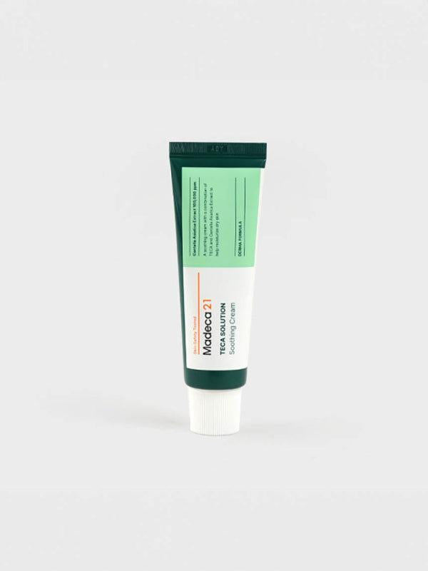 Madeca21 Soothing Cream applied to the back of the hand