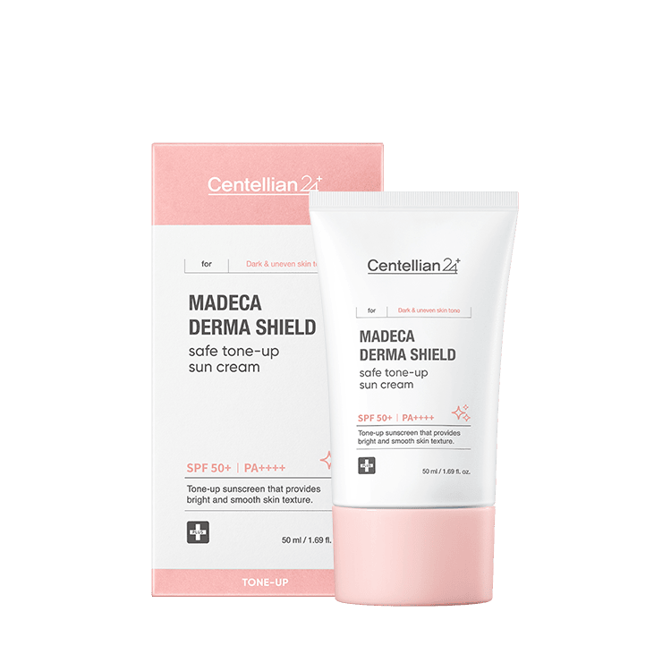 Centellian24 Tone Up Sun Cream applied to skin