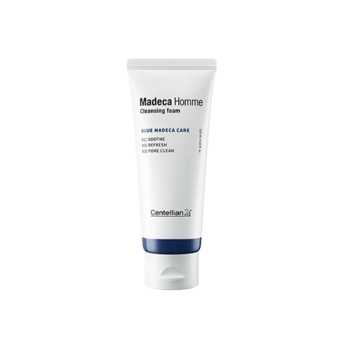 Centellian24 Homme Cleansing Foam packaging back with ingredients