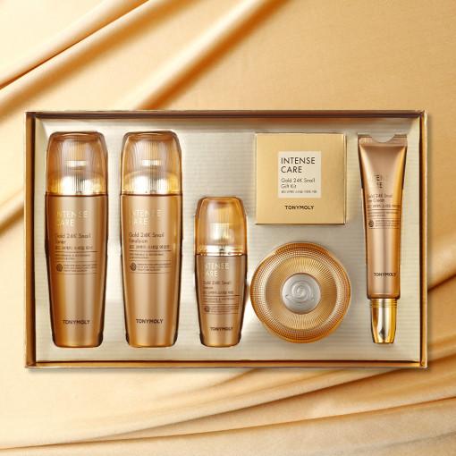 TONYMOLY Intense Care Gold 24K Snail Skincare Set of 3 K-beauty nail polish product image