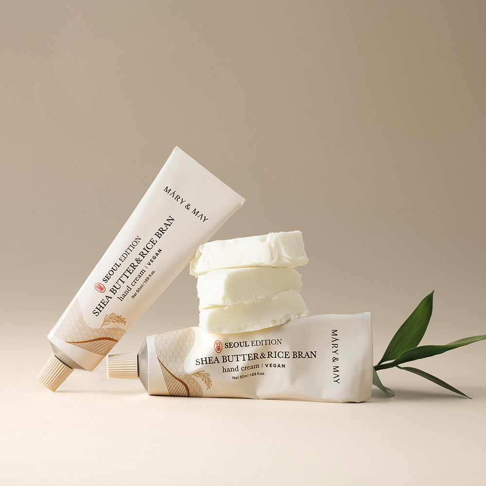 Mary&May Seoul Edition Shea Butter & Rice Bran Hand Cream 50ml Korean body care product image