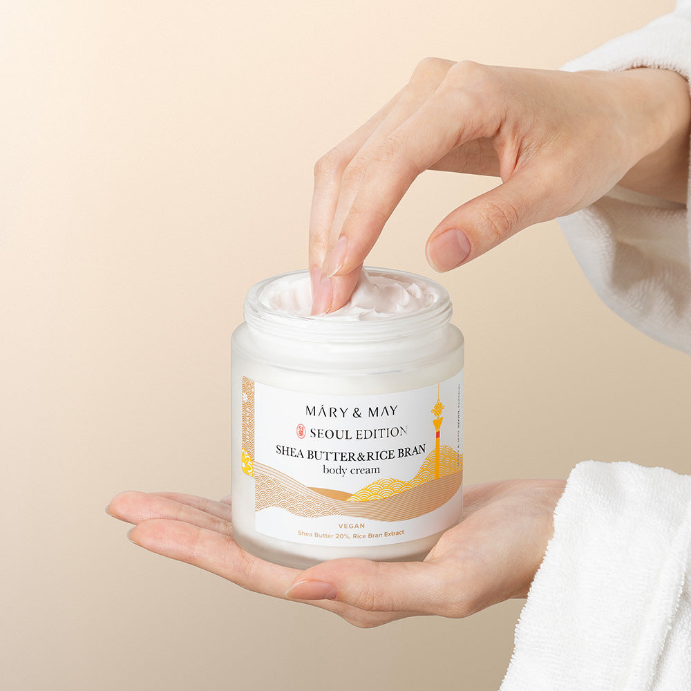 Mary&May Shea Butter & Rice Bran Body Cream 250ml Korean body care product image