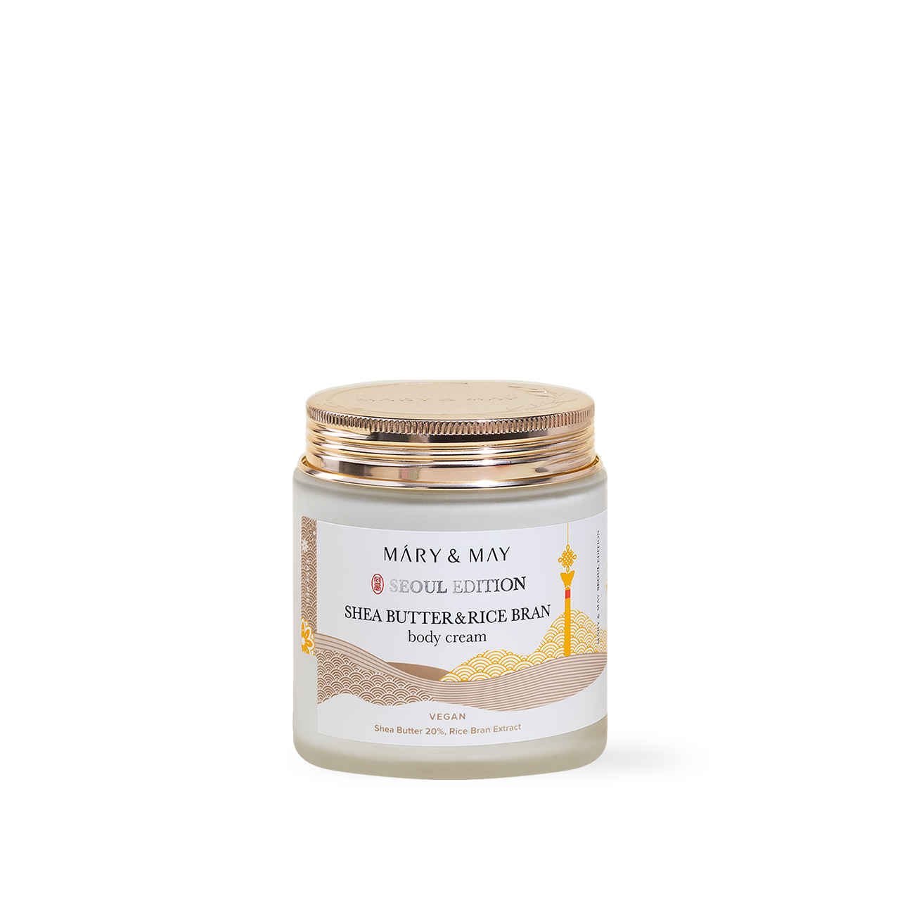 Body cream being dispensed from pump bottle onto palm