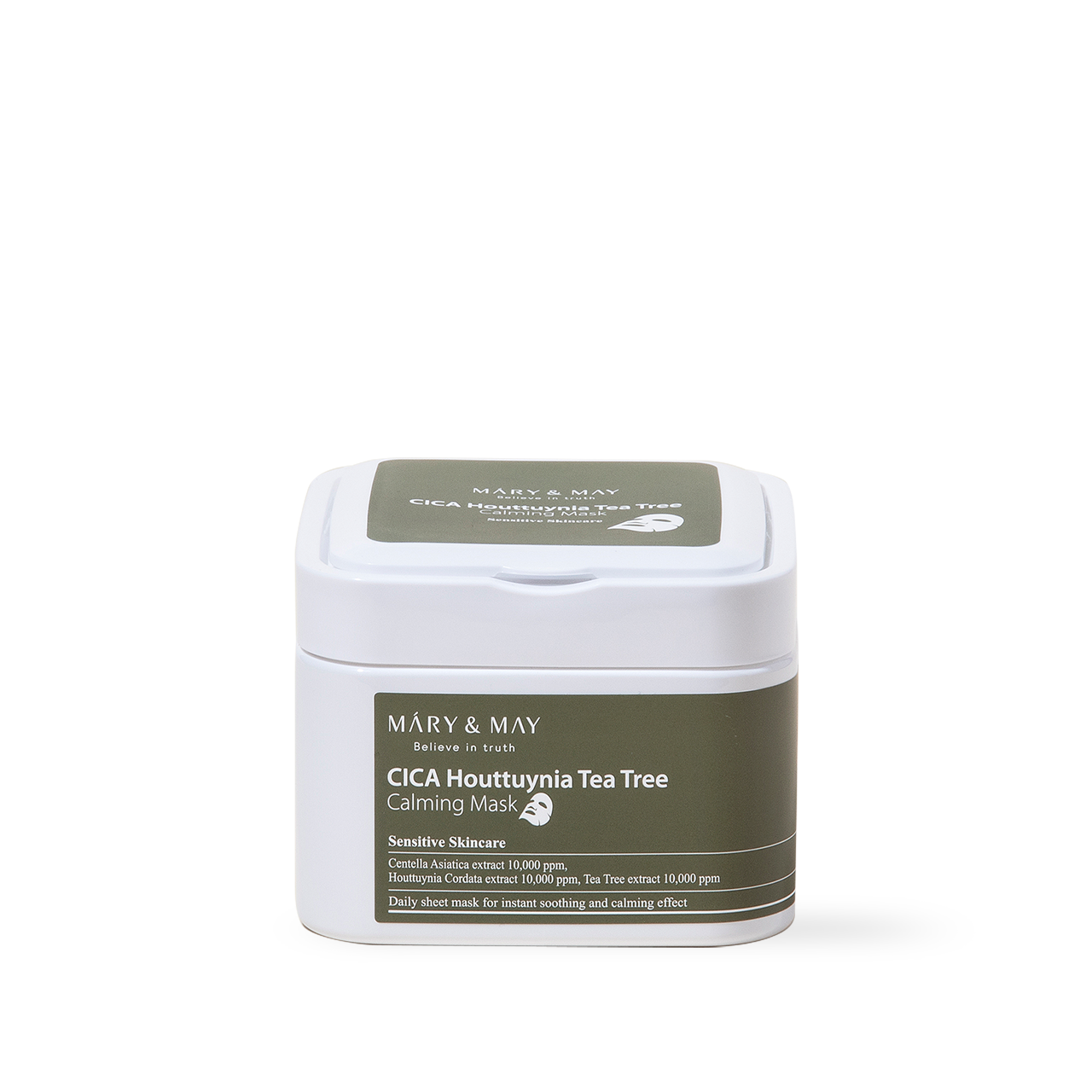 Mary&May CICA Houttuynia Cordata Tea Tree Calming Mask Pack 30 Sheets Korean toner product image