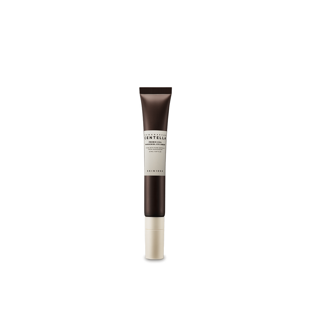 Eye cream tube top-down view of cap