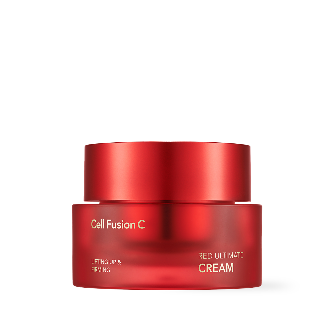 Red Ultimate Cream texture swatch showing rich, silky consistency
