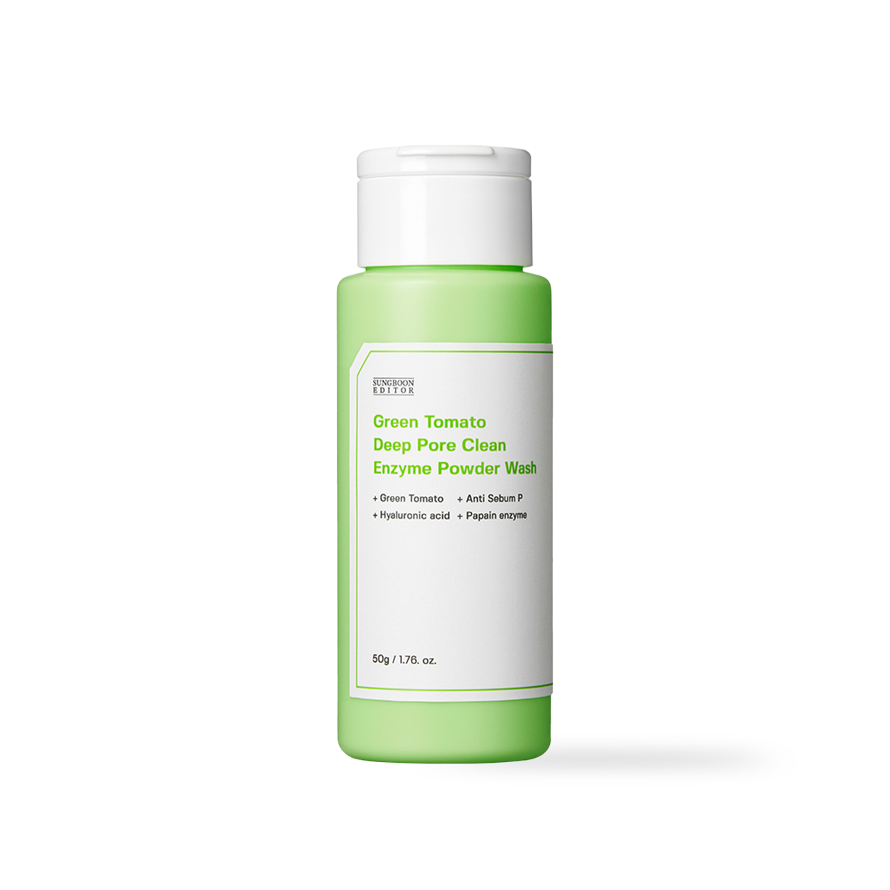 SUNGBOON EDITOR Green Tomato Deep Pore Clean Enzyme Powder Wash 50g - SUNGBOON Skincare product image