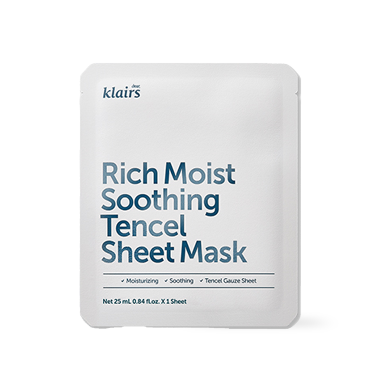 Dear Klairs Rich Moist Soothing Tencel Sheet Mask 25ml x 10ea Korean skincare product image