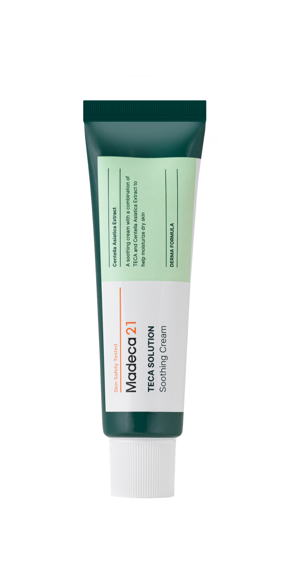 Madeca21 Soothing Cream lid removed showing texture