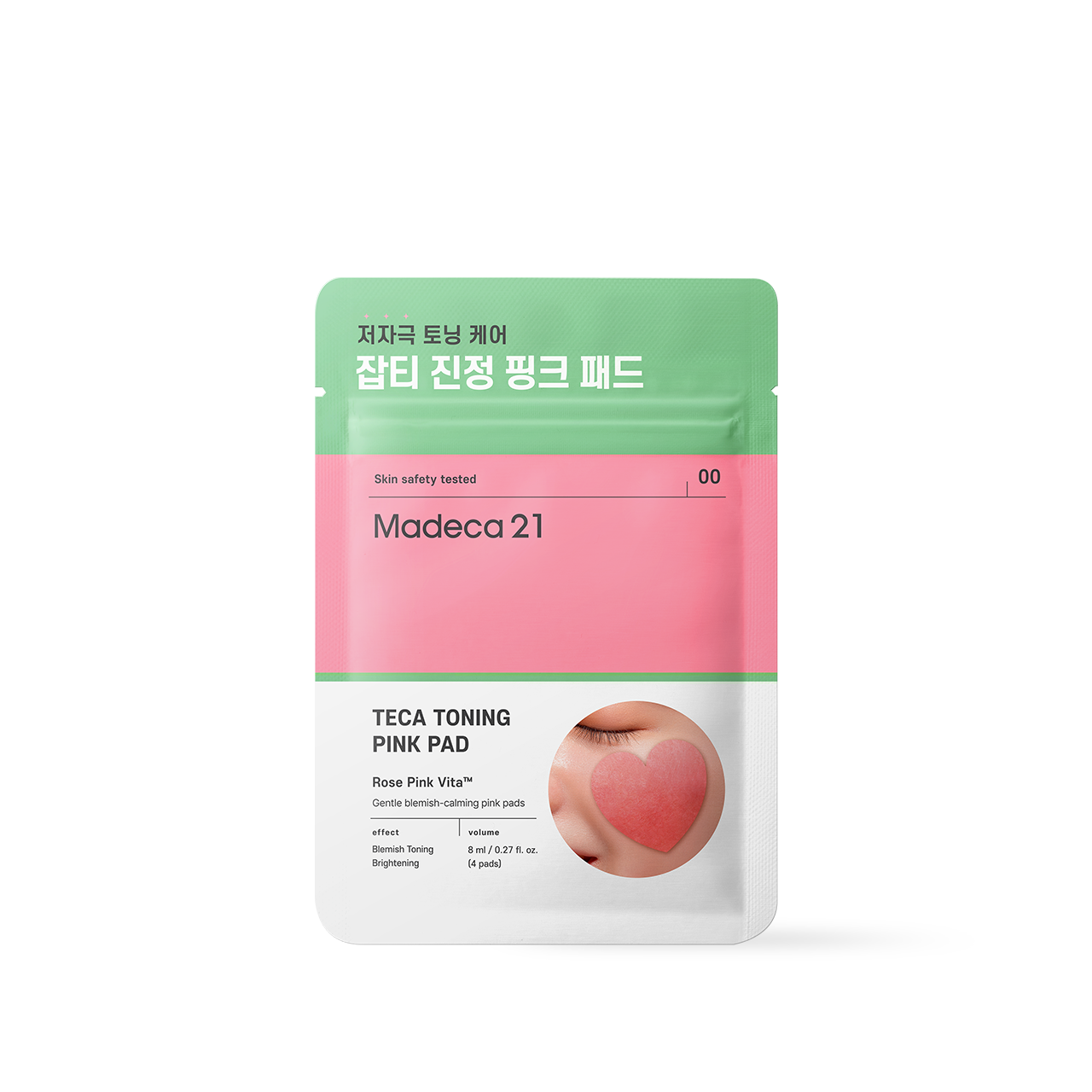 Madeca21 Teca Toning Pink Pad 4ea Korean toner pads skin prep care main product photo