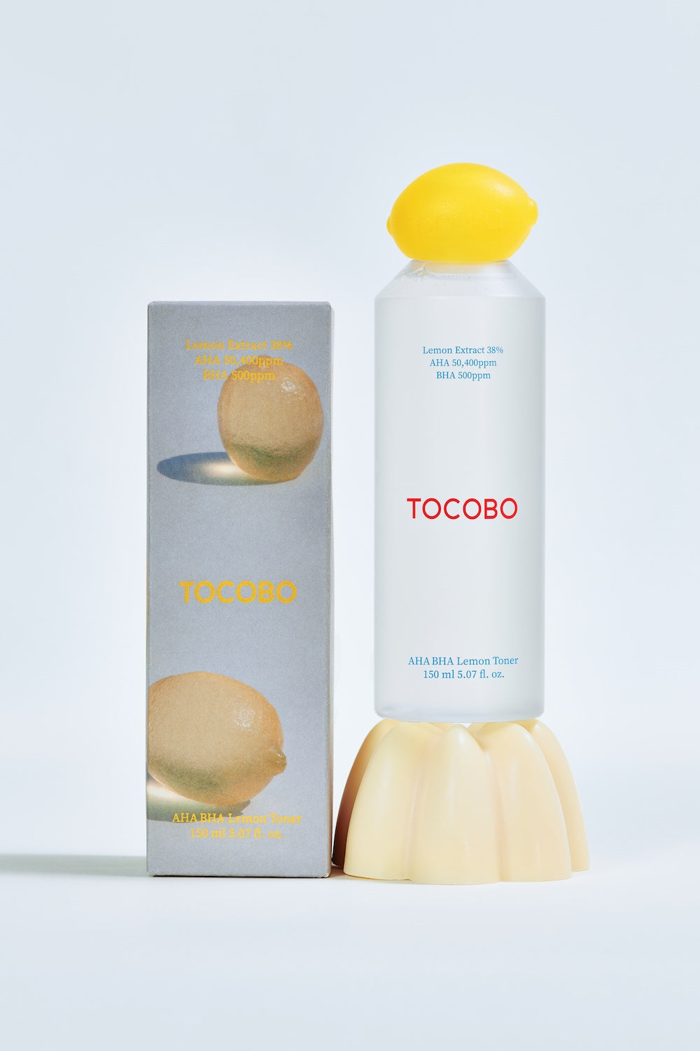 150ml toner bottle held for size reference