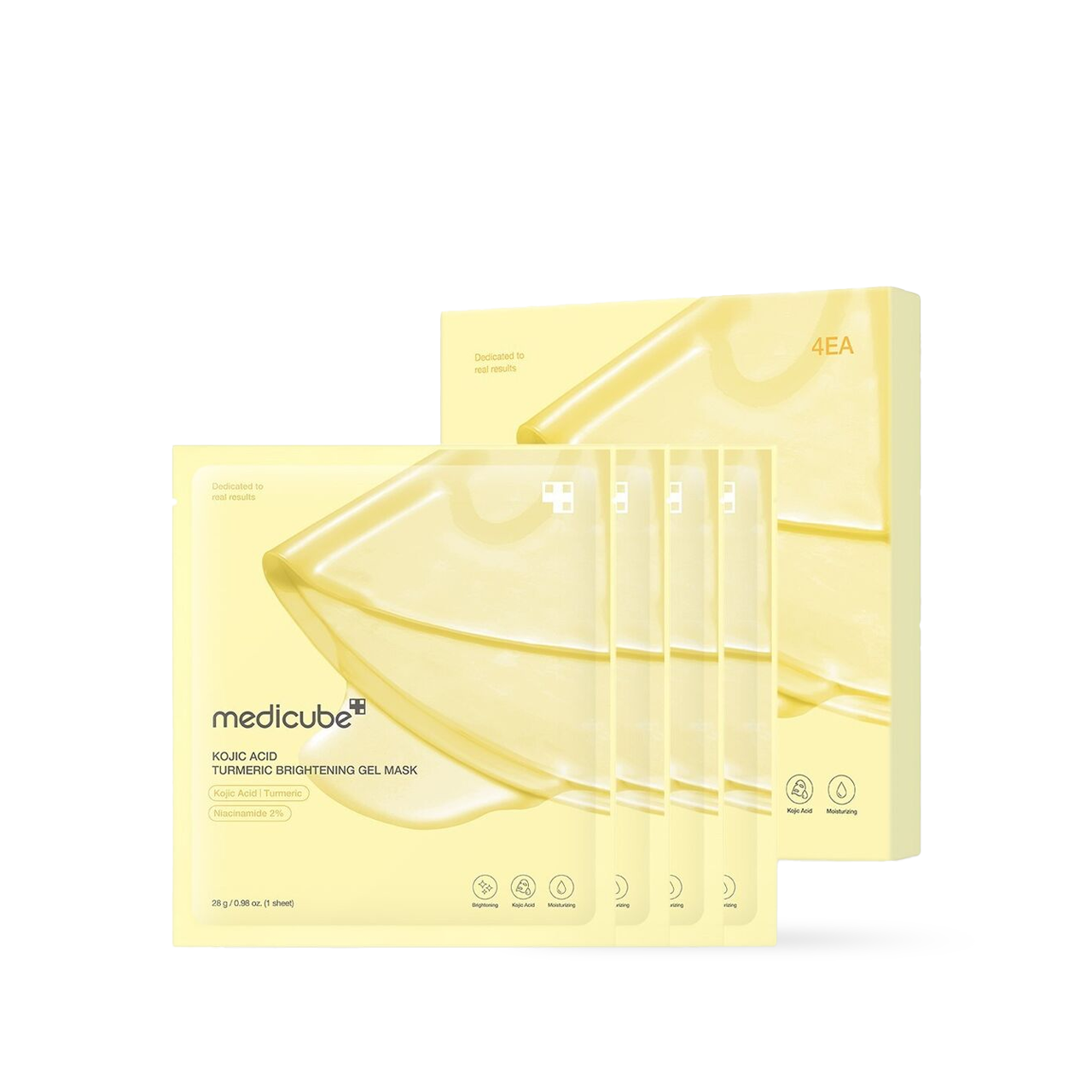 Medicube Kojic Acid Turmeric Brightening Gel Mask 4ea Korean skincare product image