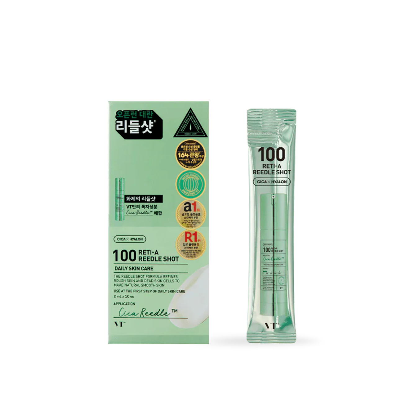 VT Cosmetics 100 Reti a Reedle Shot 10ea Korean ampoule product image