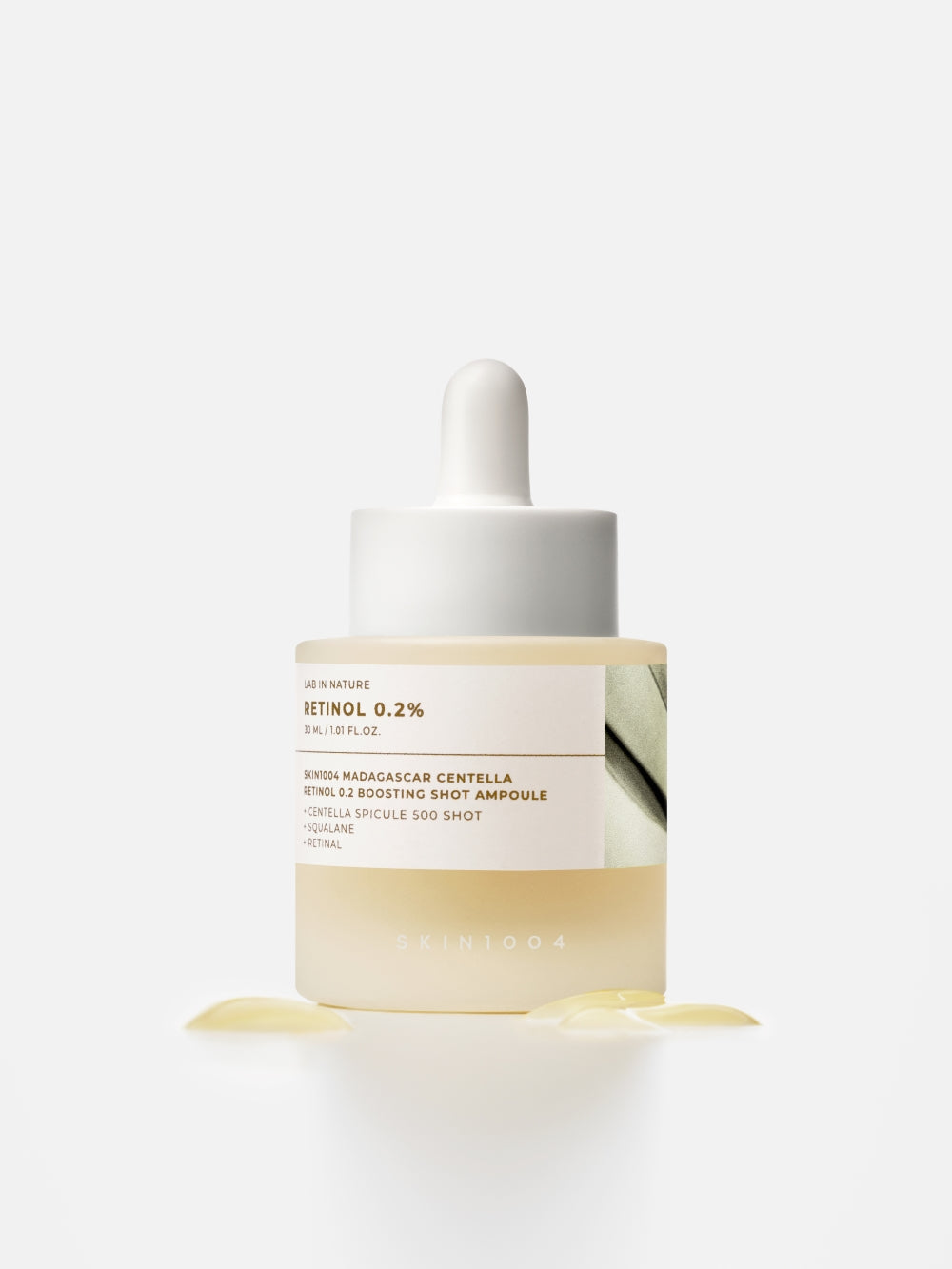 Back label showing retinol and retinal percentages