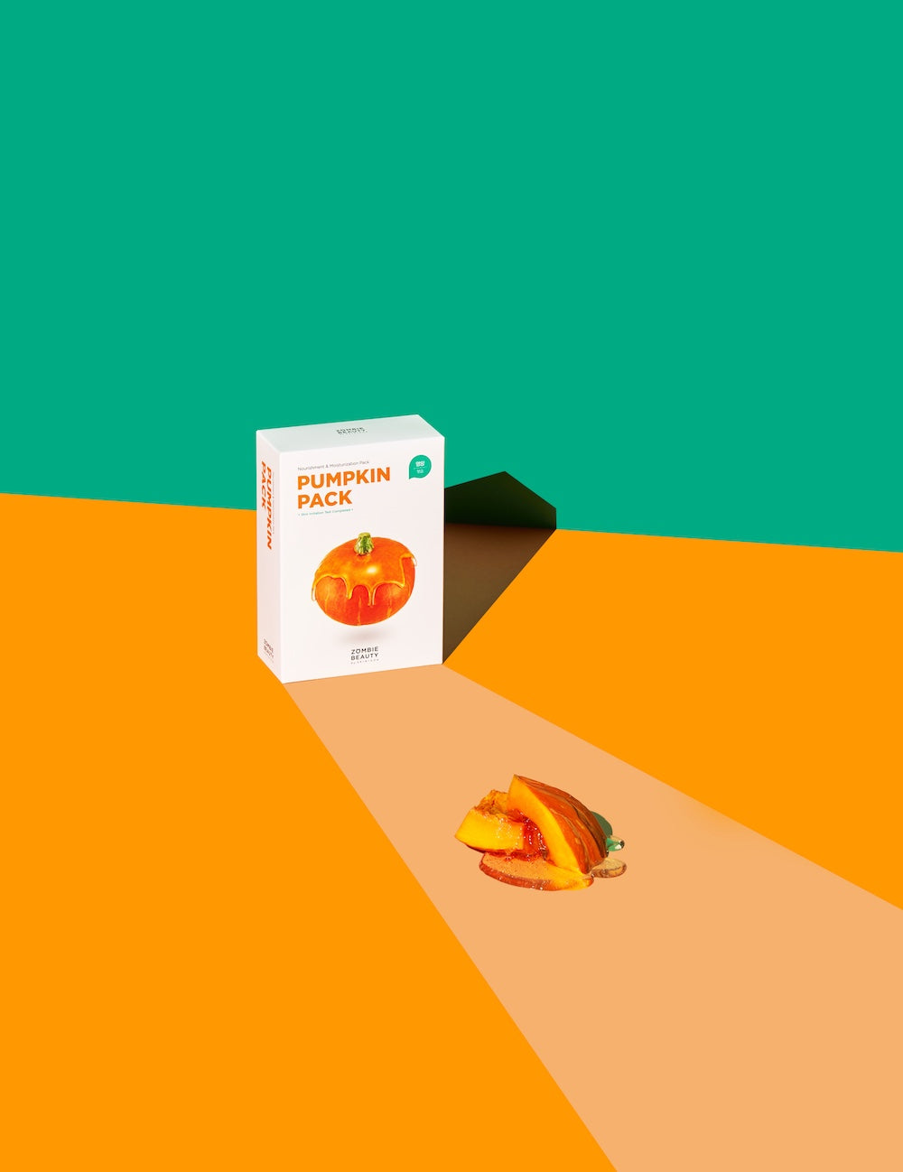 Box of pumpkin pack sachets laid flat