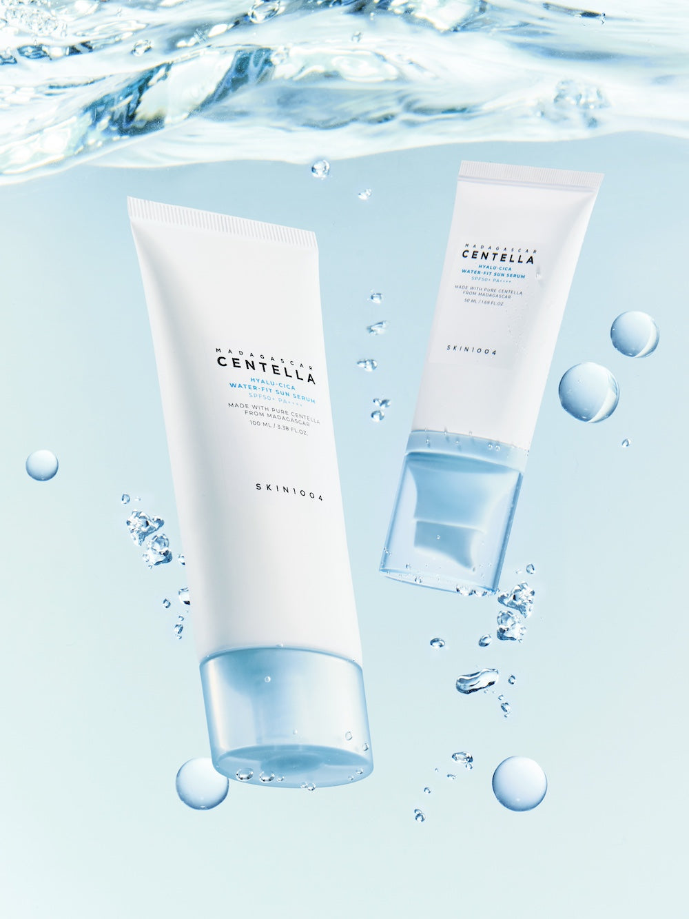 SKIN1004 Madagascar Centella Hyalu-Cica Water-Fit Sun Serum 100ml Korean sunscreen product image