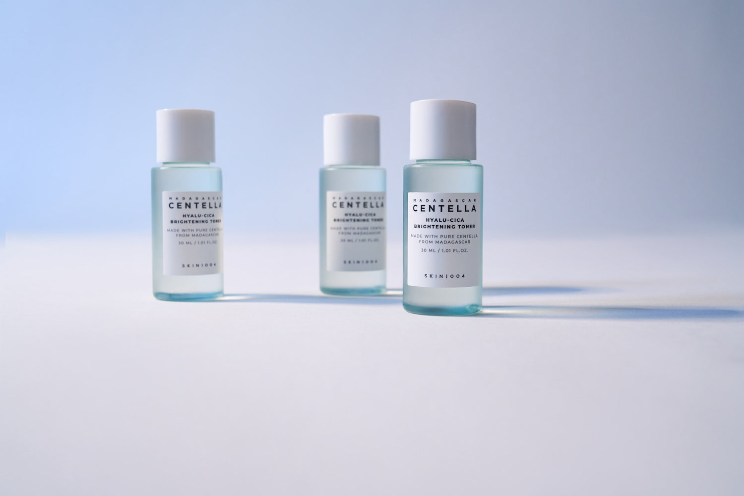 Back label showing centella leaf water percentage