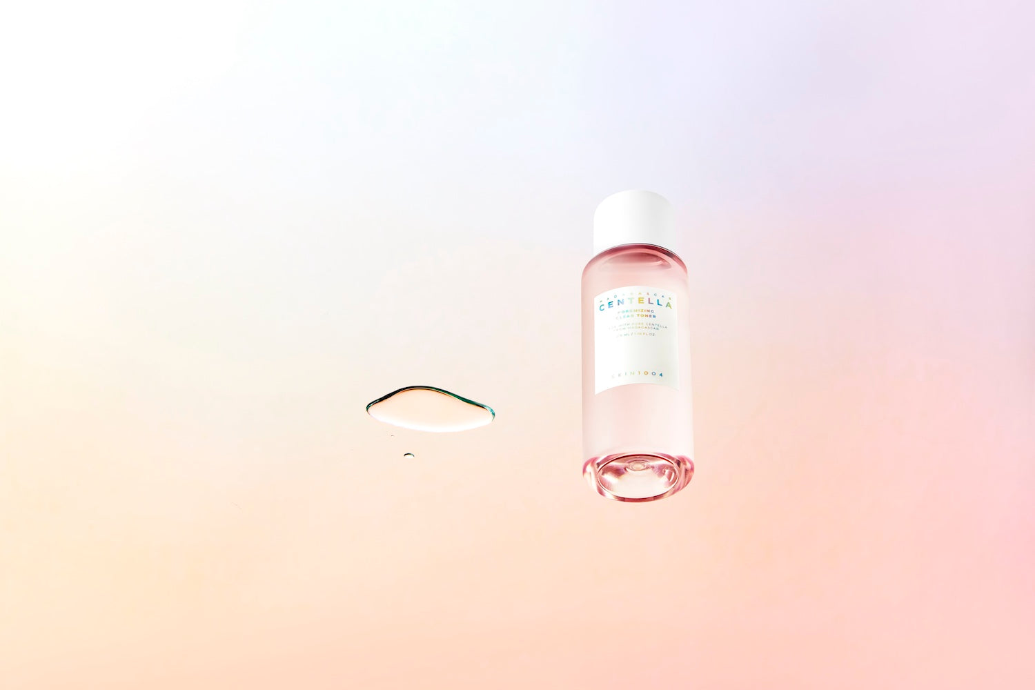 Close-up of SKIN1004 logo on toner bottle