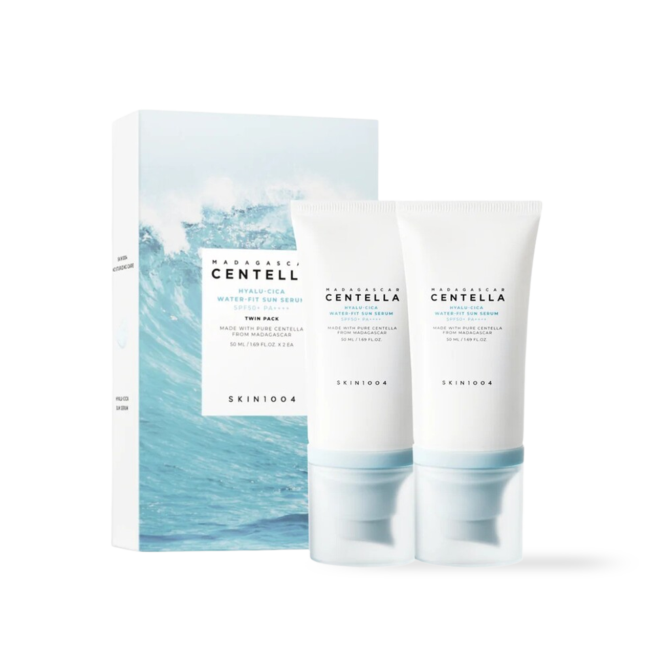Skin1004 Madagascar Centella Hyalu CICA Water Fit Sun Serum Twin Pack 50ml x 2 - Skin1004 Sunscreen product image