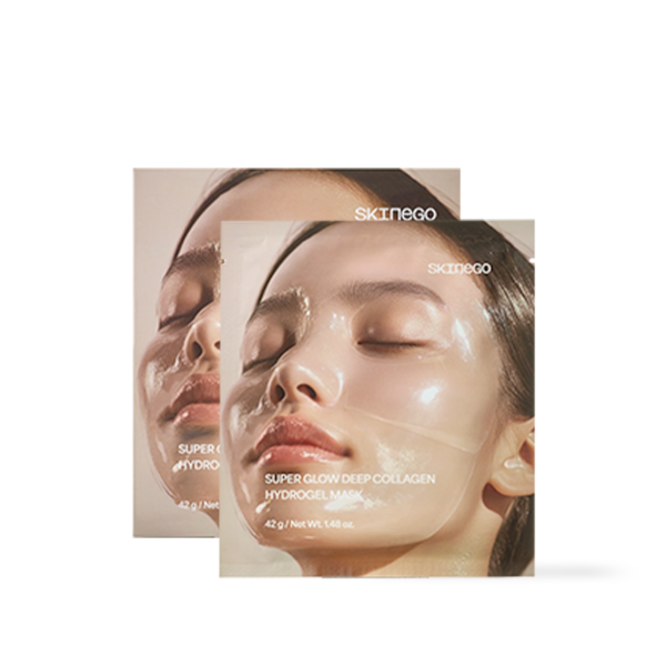 Skinego Super Glow Deep Collagen Hydrogel Mask - 2 Size - 8ea