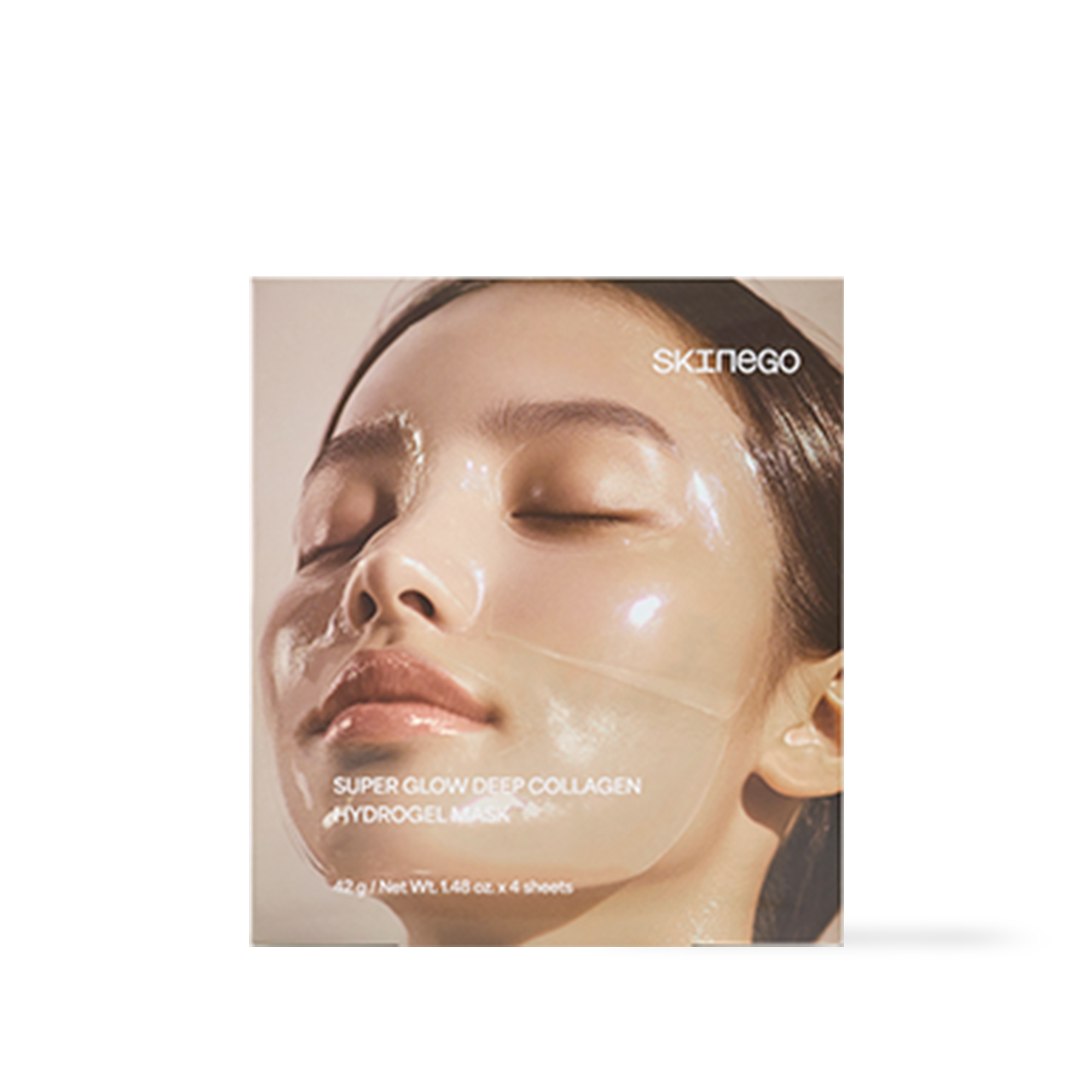 Skinego Super Glow Deep Collagen Hydrogel Mask 4ea Korean skincare product image