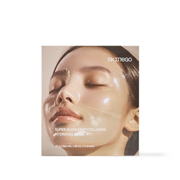 Skinego Super Glow Deep Collagen Hydrogel Mask - 2 Size - 4ea