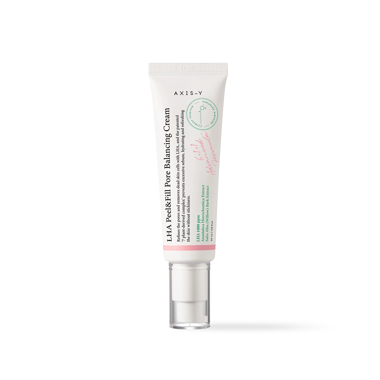LHA pore cream texture swatch on skin