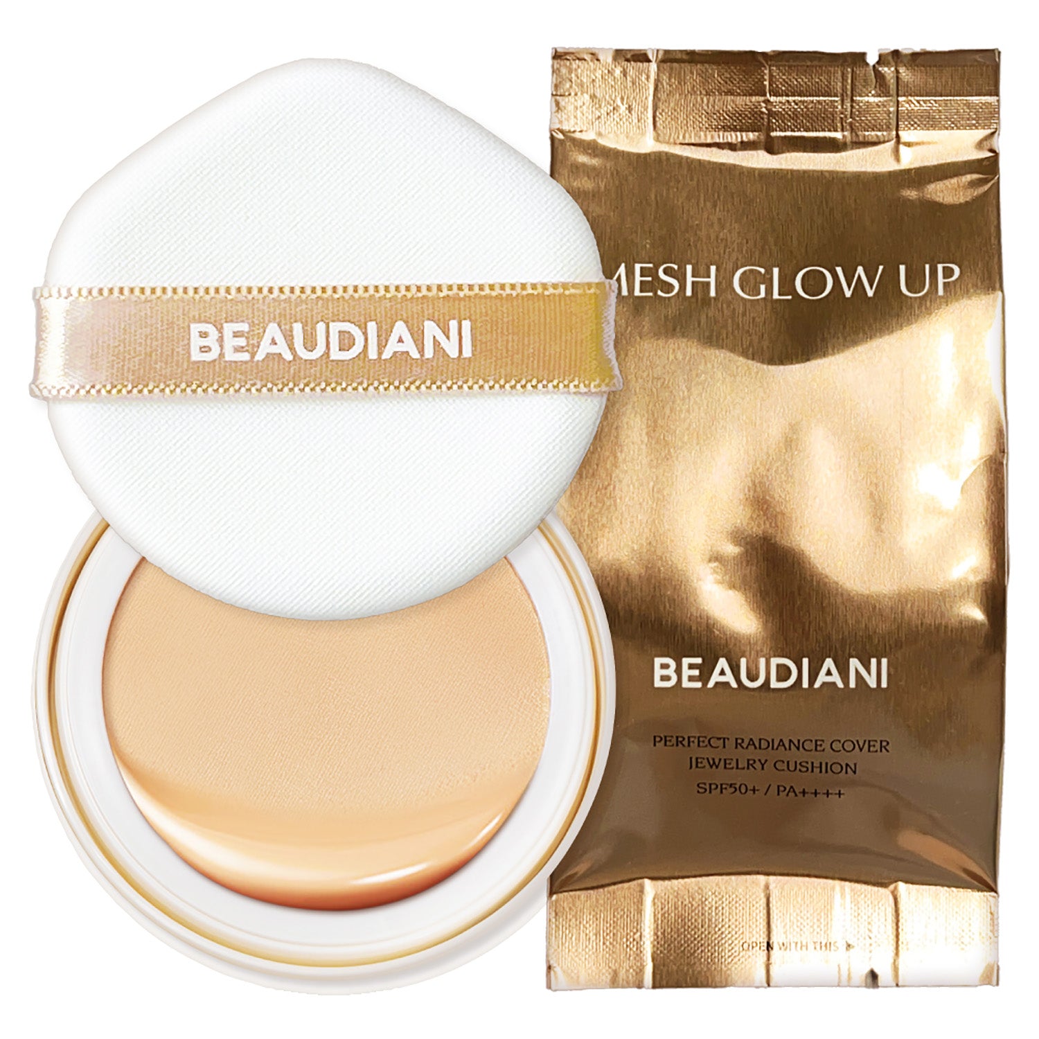 BEAUDIANI Mesh Glow Up Cushion Refill 12g 3 Colors K-beauty cushion foundation glow care main product photo