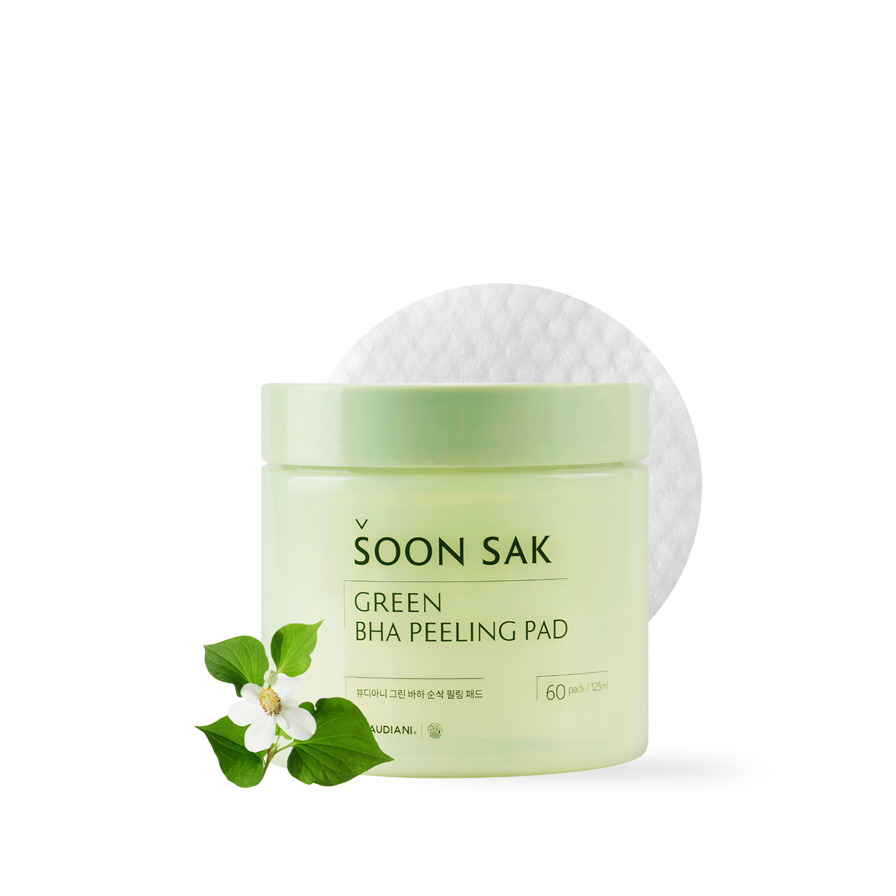 BEAUDIANI Green BHA Soon Sak Peeling Pad 60ea Korean toner pads exfoliating care