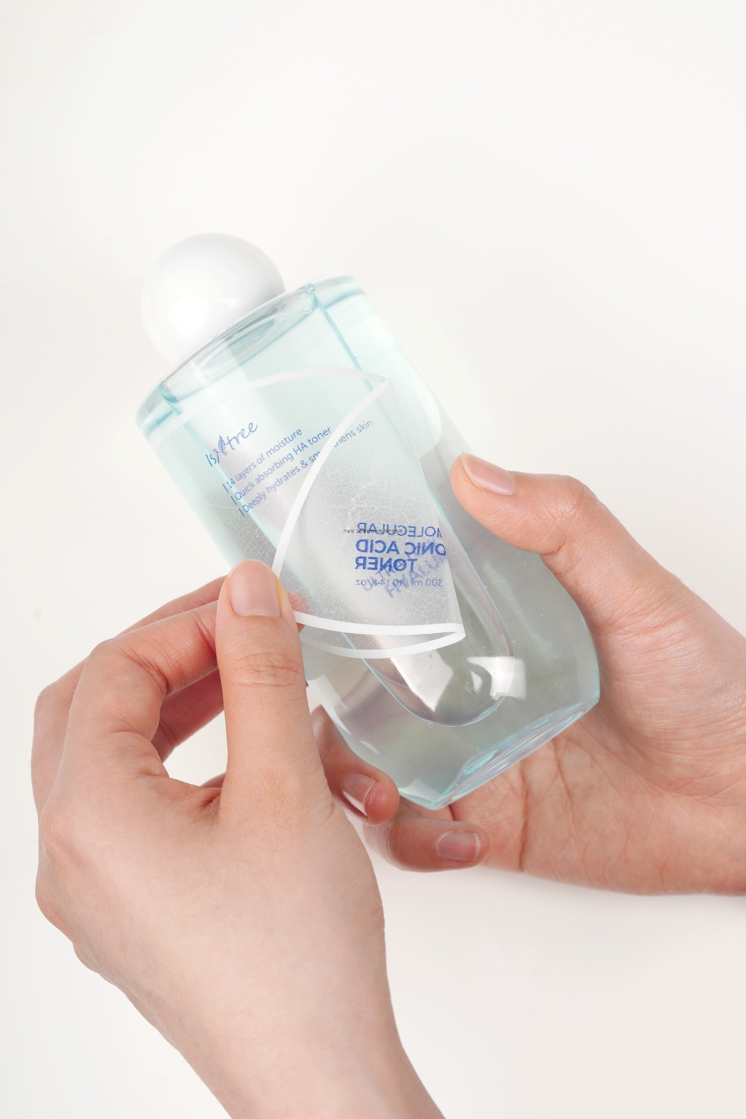 Isntree Ultra Low Molecular HA Toner 300ml lifestyle shot on shelf