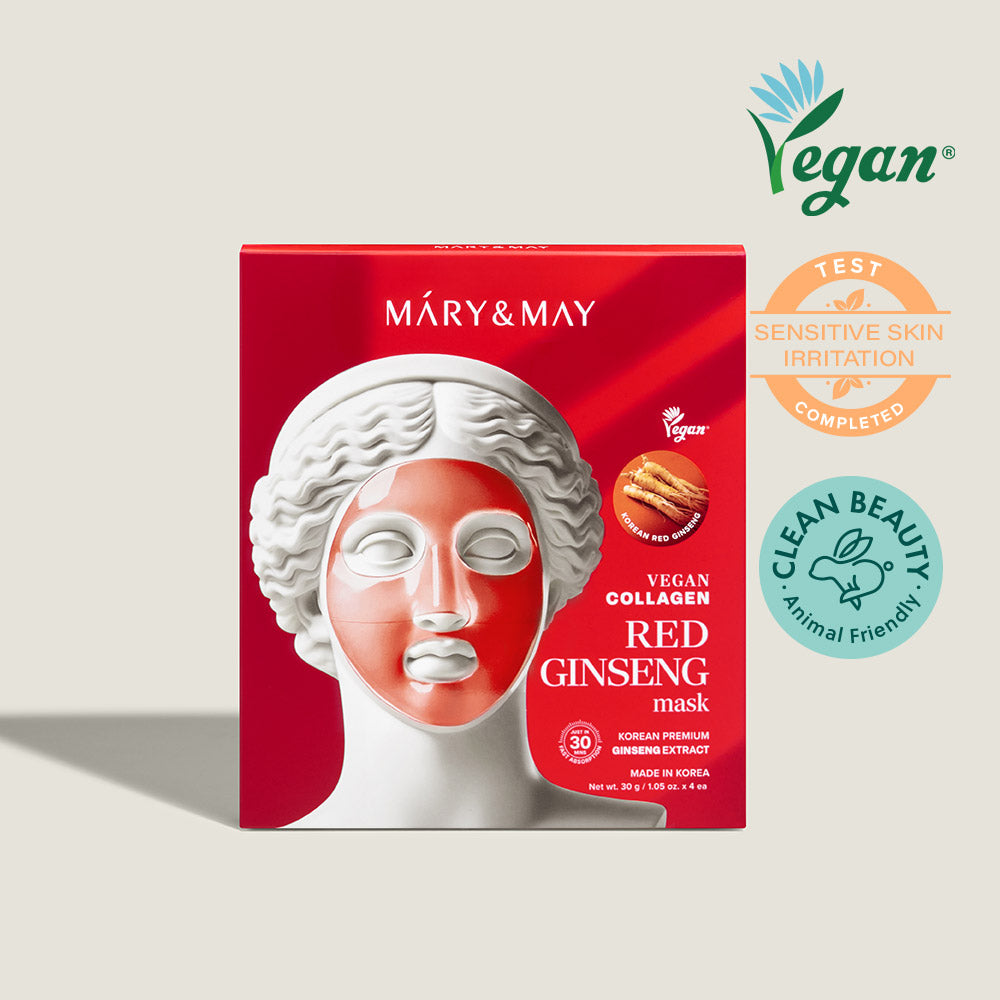 Mary&May Vegan Collagen Red Ginseng Mask (30g x4) Korean toner product image