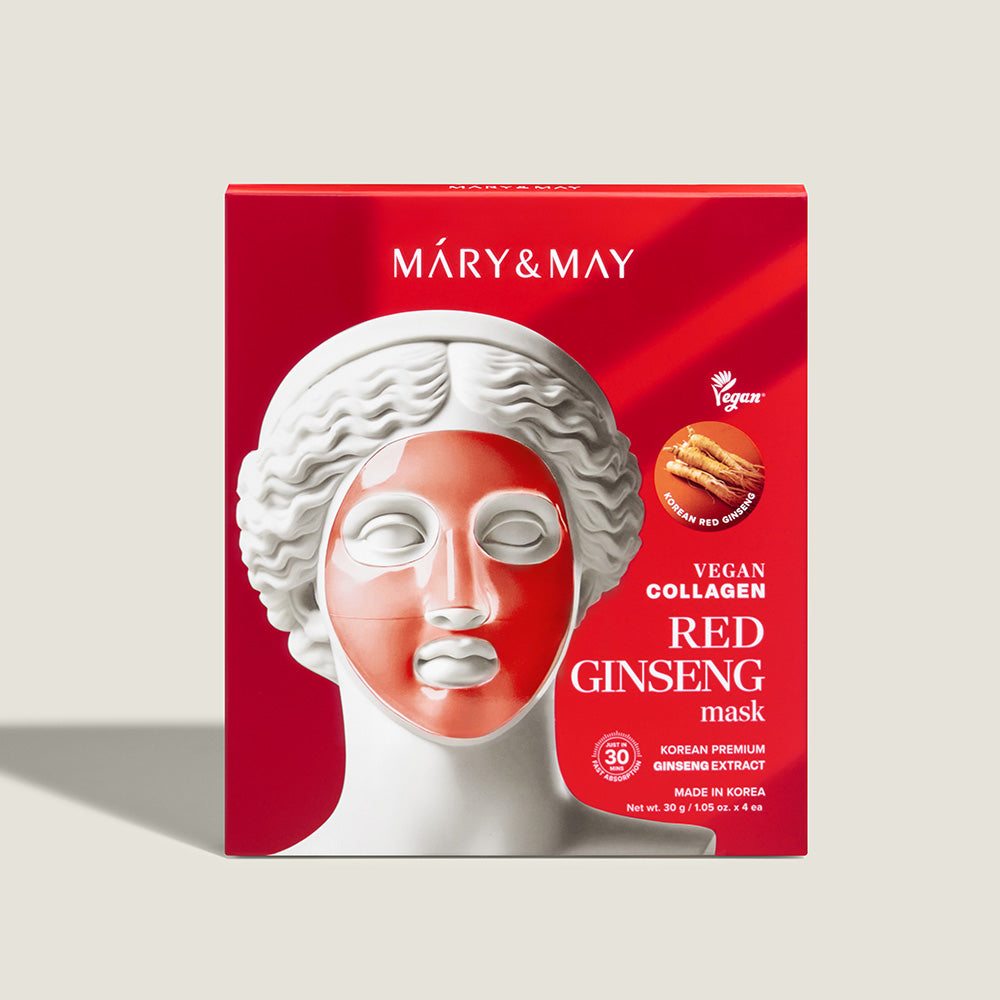 Mary&May Vegan Collagen Red Ginseng Mask (30g x4) Korean toner product image