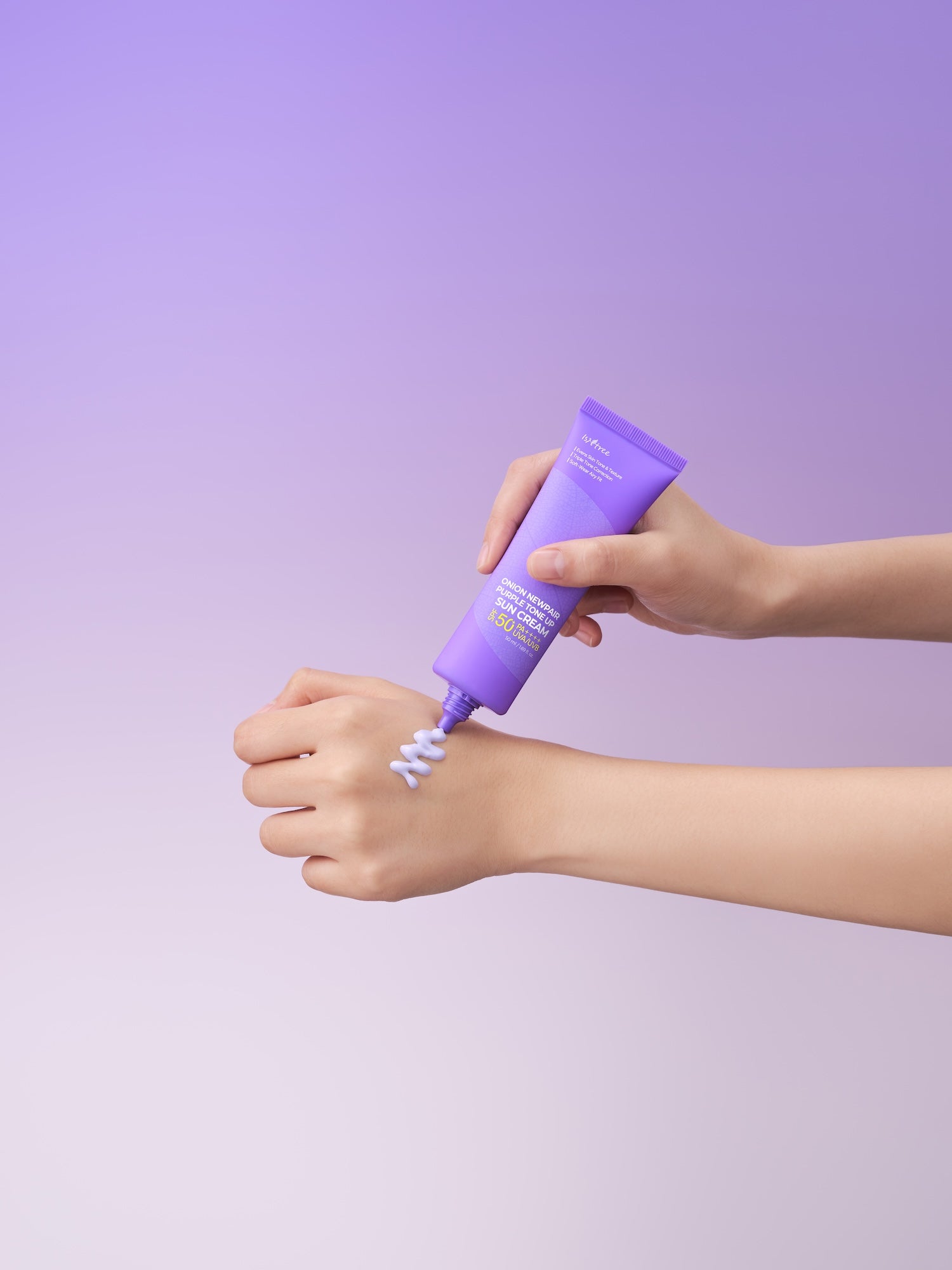 Isntree Onion Newpair Purple Tone Up Sun Cream 50ml Korean sunscreen product image