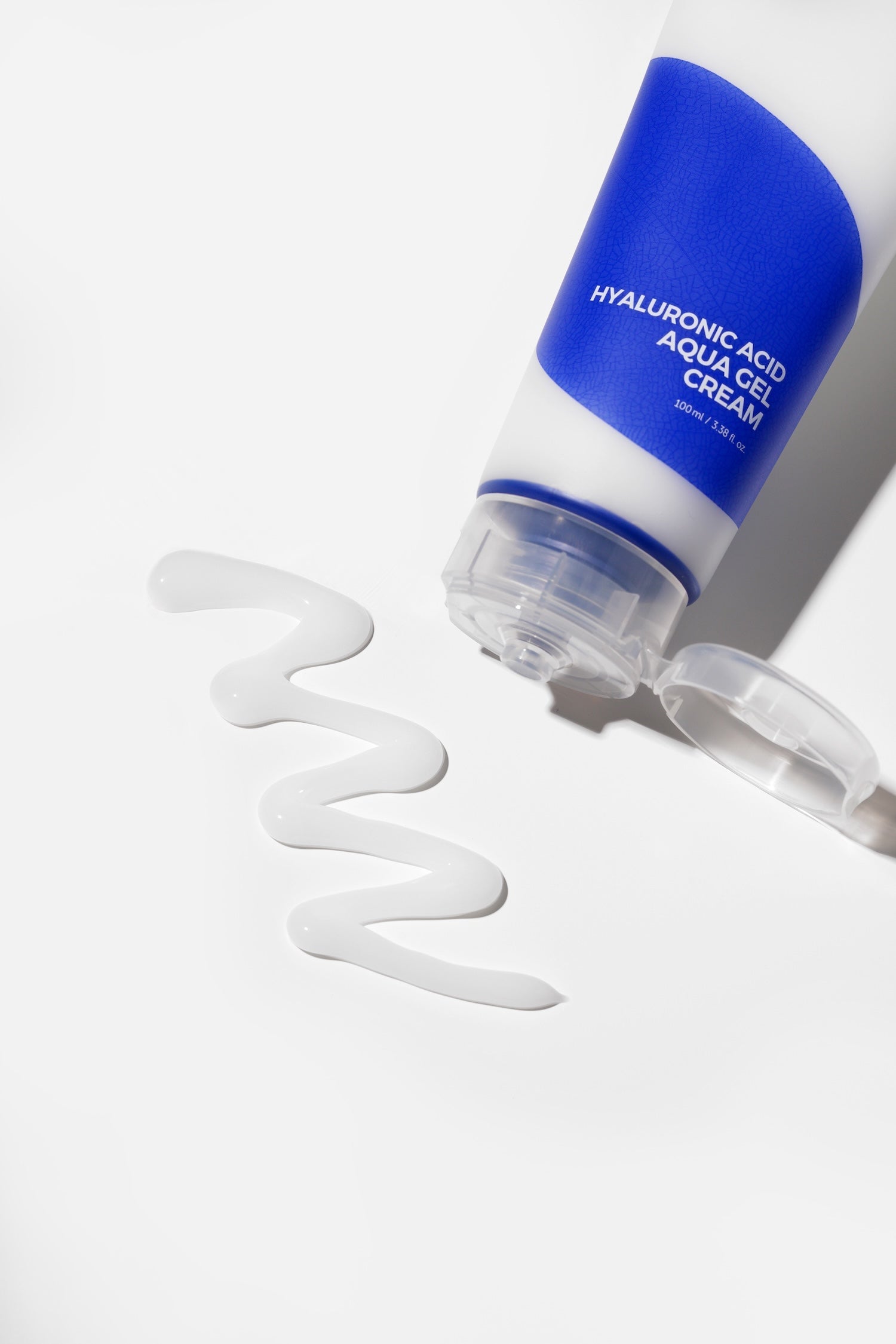 Isntree Hyaluronic Acid Aqua Gel Cream applied to cheek during routine