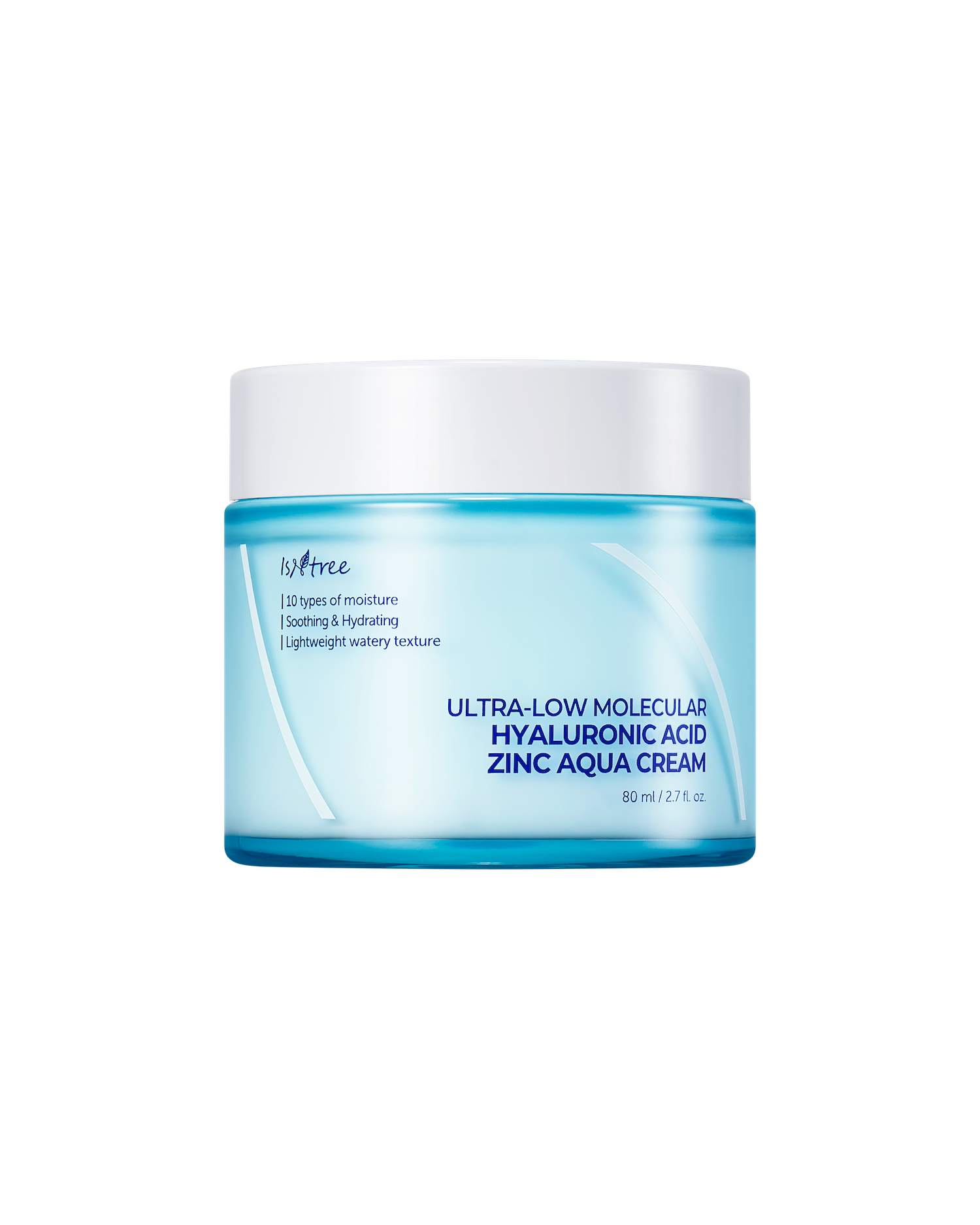 Isntree Ultra Low Molecular Hyaluronic Acid Zinc Aqua Cream 80ml Korean moisturizer product image