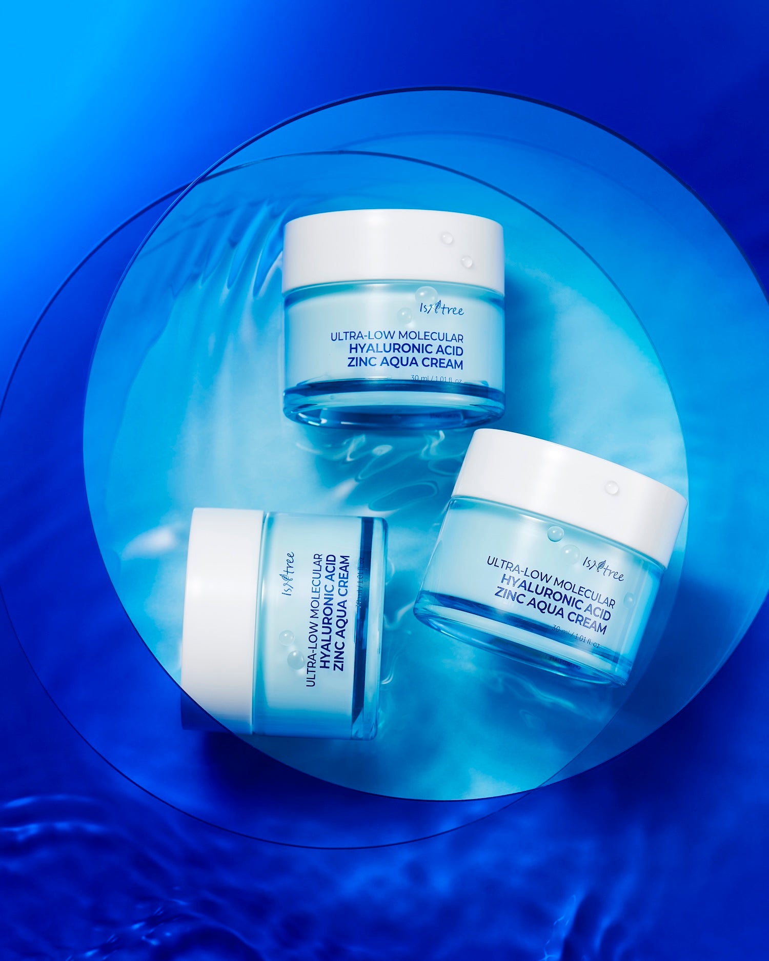 Isntree Ultra Low Molecular Hyaluronic Acid Zinc Aqua Cream 80ml Korean moisturizer product image