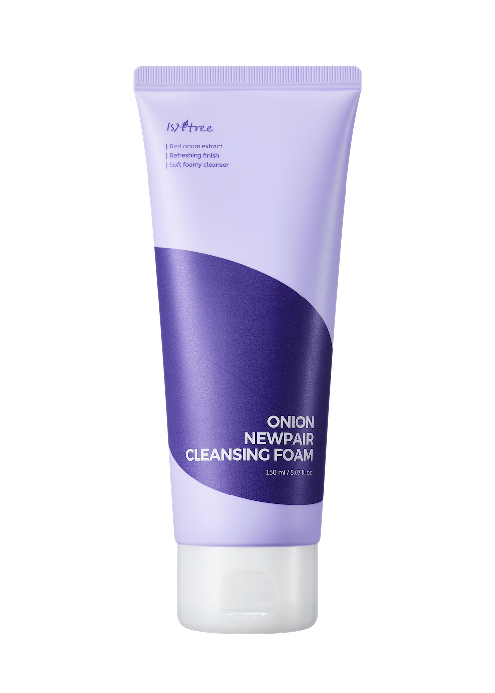 Cleansing foam being dispensed from tube onto palm