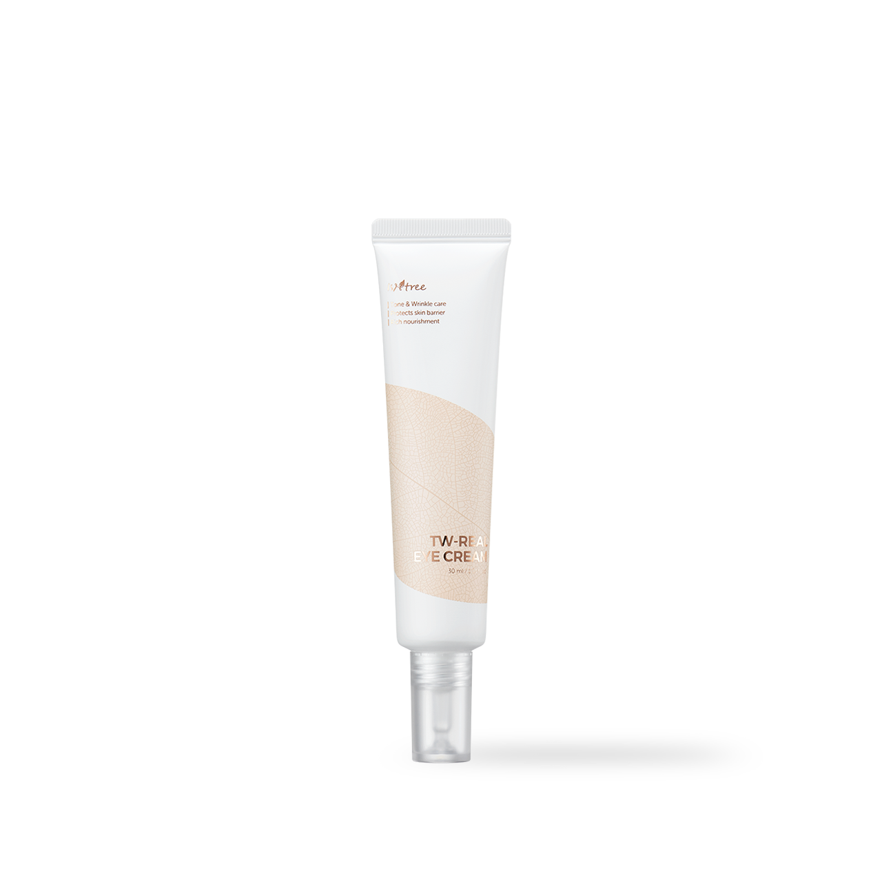 Isntree TW Real Eye Cream packaging box with ingredient panel