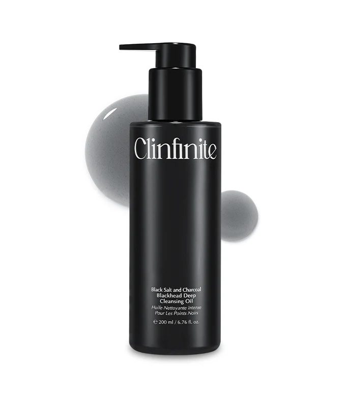 Clinfinite Black Salt & Charcoal Blackhead Deep Cleansing Oil 200ml Korean cleansing oil exfoliating care