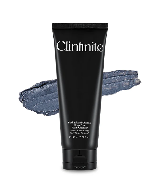 Clinfinite Black Salt & Charcoal Deep Pore Foam Cleanser 150ml Korean cleanser exfoliating care