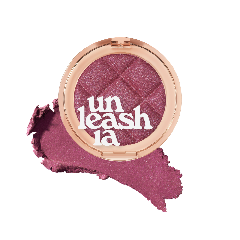 Blush pan showing embossed waffle texture