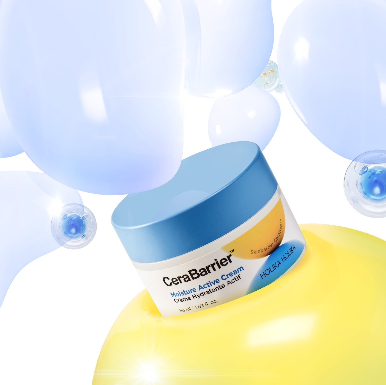 Holika Holika Cerabarrier Moisture Active Cream texture, densely concentrated ceramide cream
