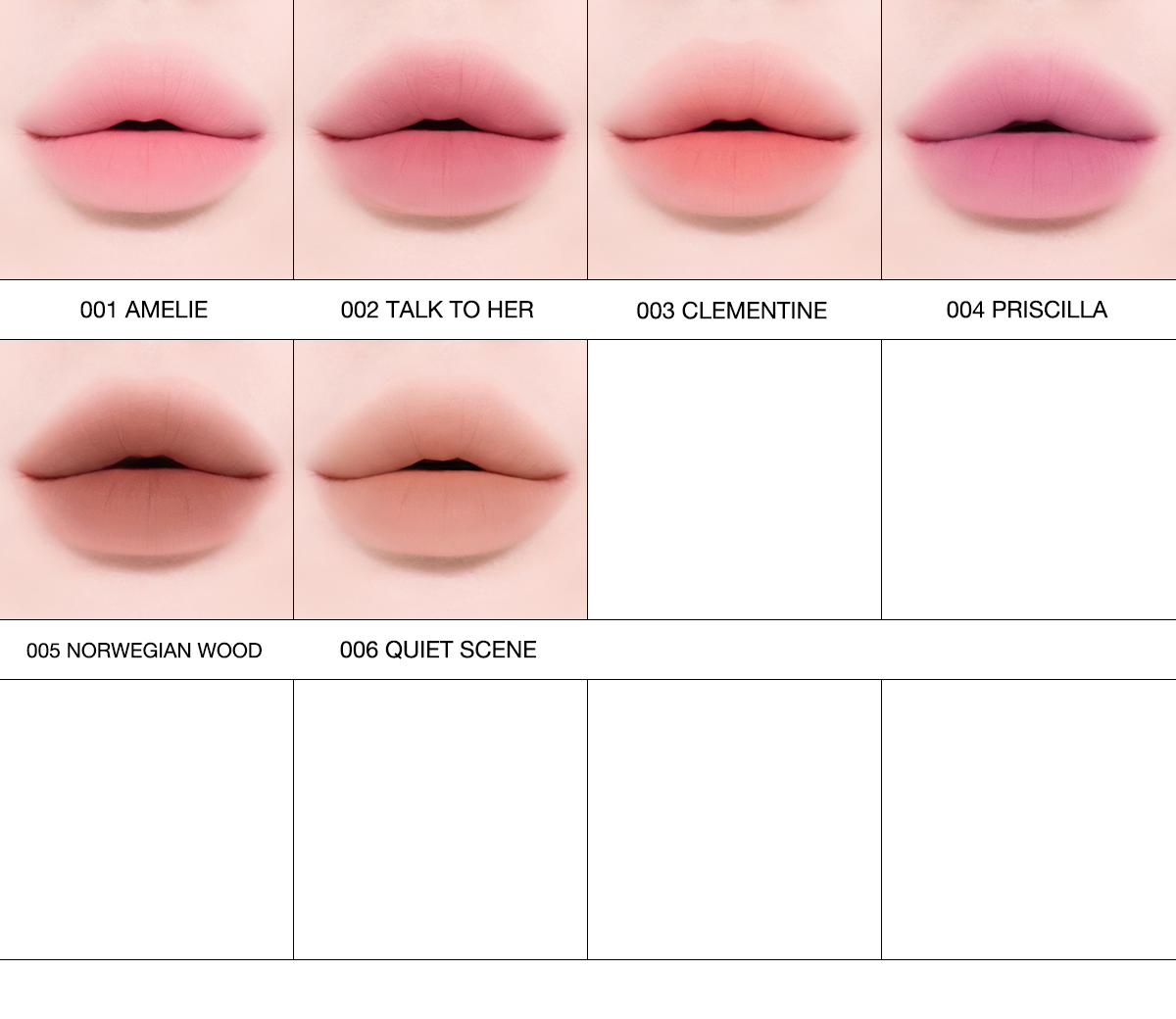 Tiptoe Mousse Tang Lip Matter 001 Amelie K-beauty lip product product image