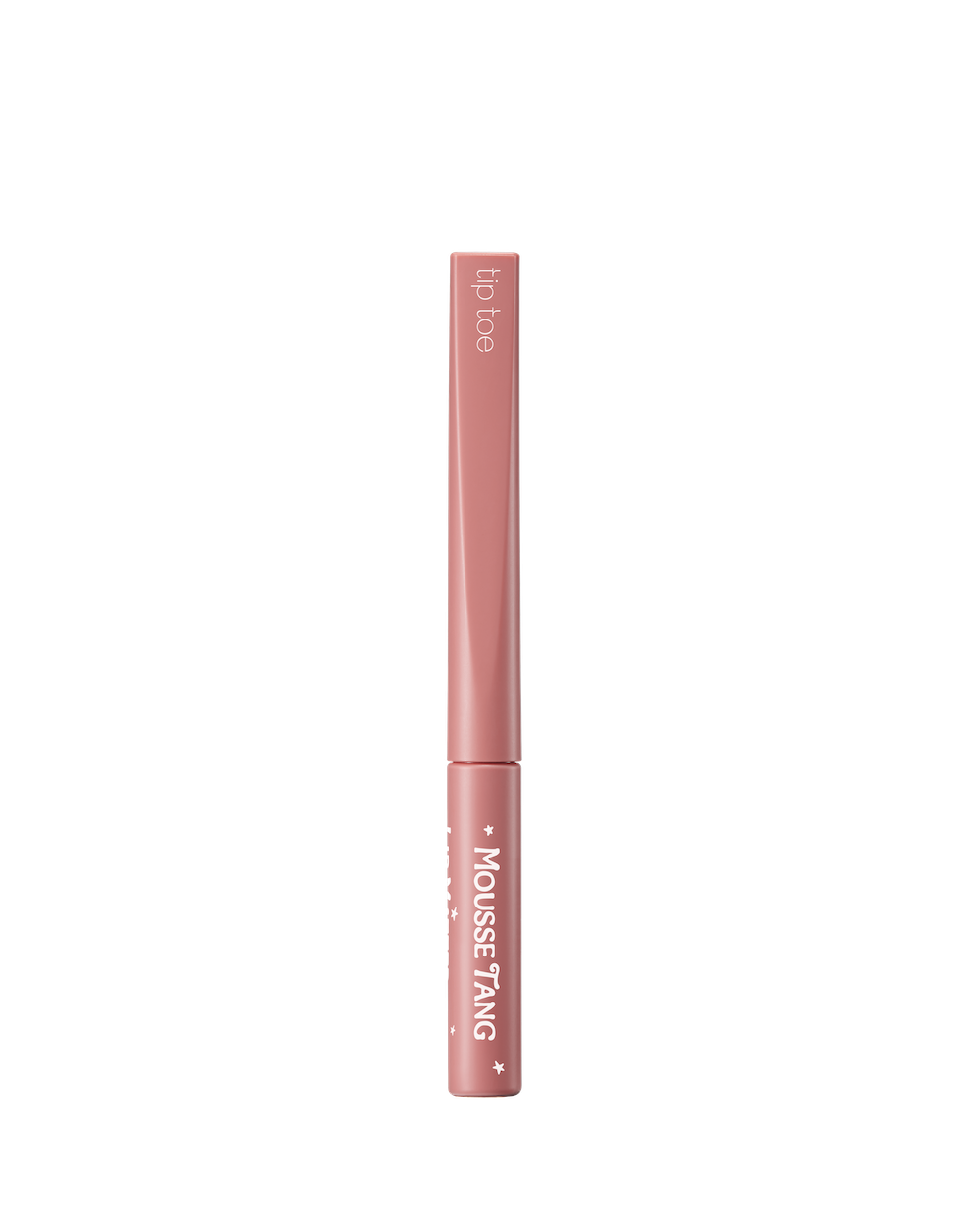Rose swatch of Tiptoe Mousse Tang Lip Matter 002 Talk To Her on bare skin