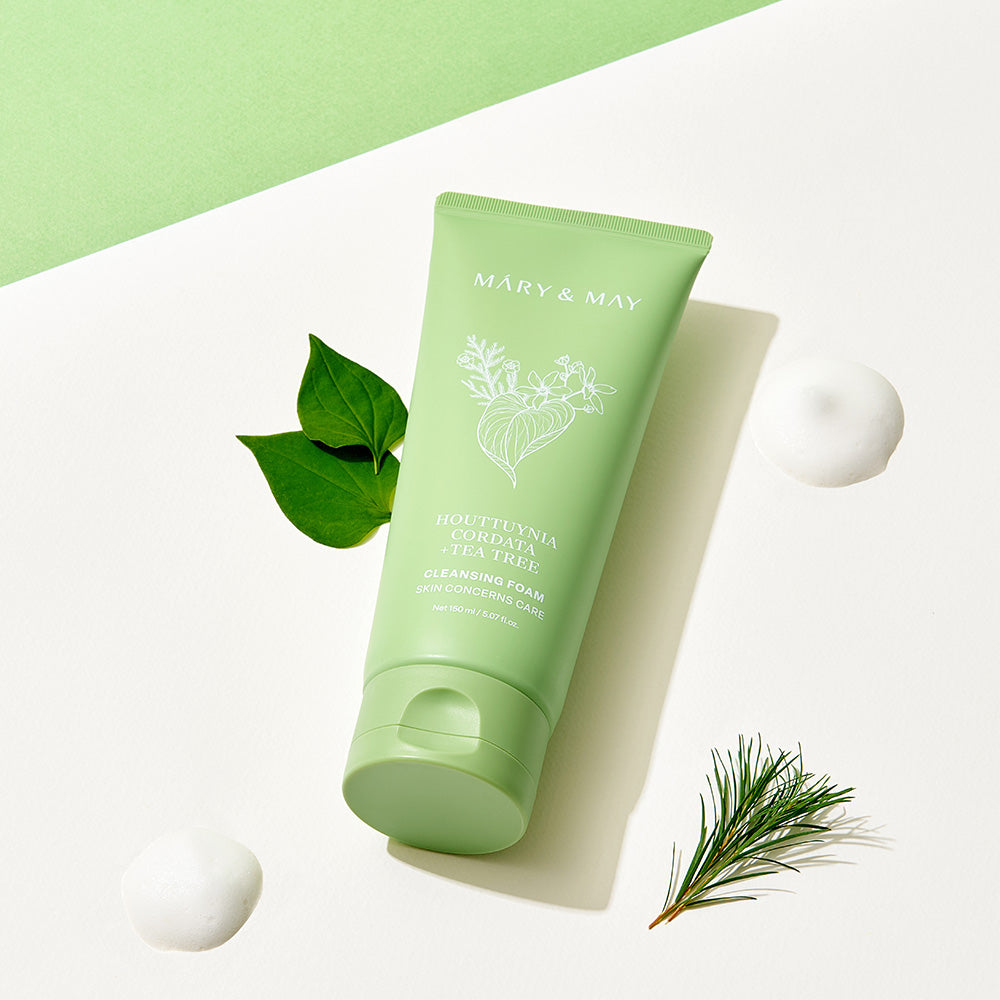 Mary&May Houttuynia Cordata + Tea Tree Cleansing Foam 150ml Korean cleanser product image