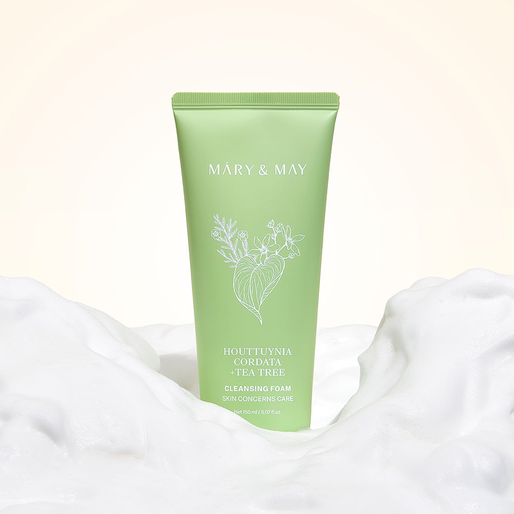 Mary&May Houttuynia Cordata + Tea Tree Cleansing Foam 150ml Korean cleanser product image
