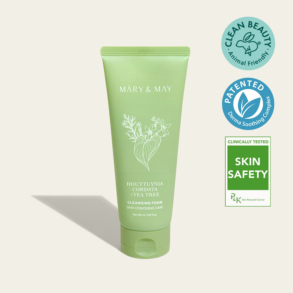 Mary&May Houttuynia Cordata + Tea Tree Cleansing Foam 150ml Korean cleanser product image