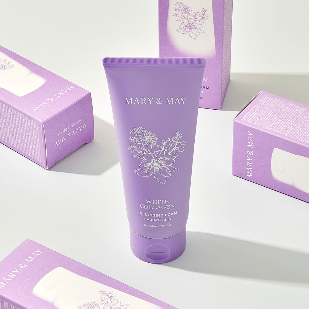 Mary&May White Collagen Cleansing Foam 150ml Korean cleanser product image