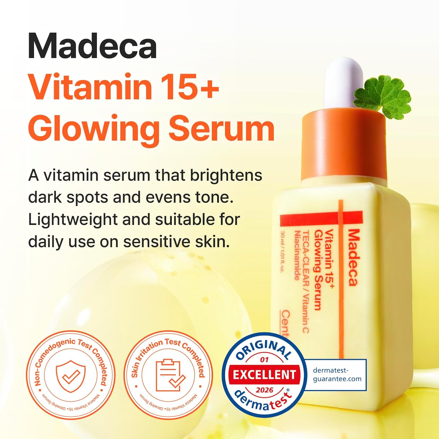 Centellian24 Madeca Vitamin 15+ Glowing Serum 30ml Korean essence product image